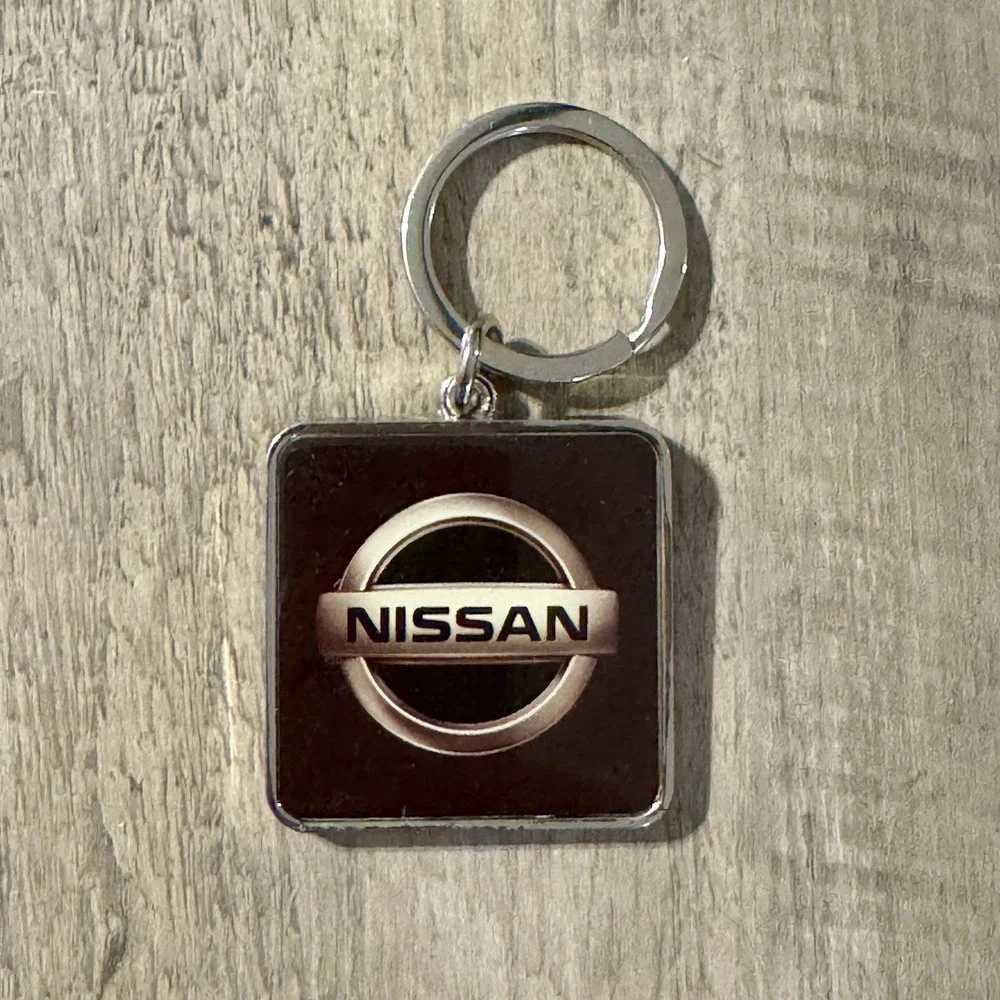 Vintage Nissan Logo Keychain Metal Keyring